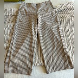 Loft cropped sailor pants with check detailing